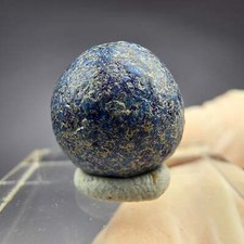 Seltene große Azurit Blueberry - poliert 14,2mm Durchmesser aus USA, New Mexico