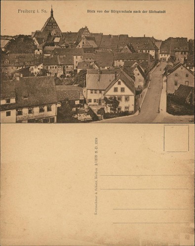 Freiberg blick von - freiberg, (sachsen)