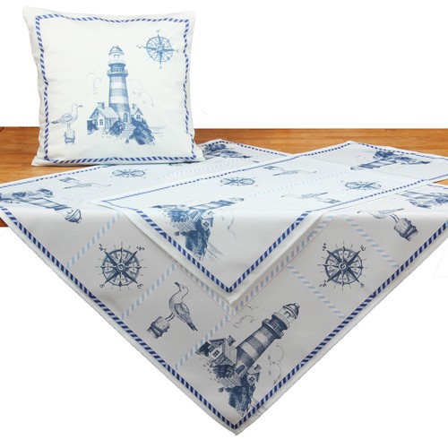 Gedruckt maritime tischdecke - gedruckt,
