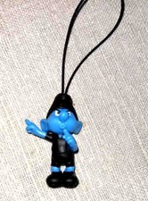 Fußball Deutschland Schlumpf Schiedsrichter schwarz etwa 2 x 4 cm Edeka 2012