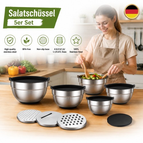 Edelstahl salatschüssel - edelstahl,