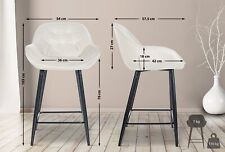 Barhocker Gibson Samt Sitzhöhe 76 cm gepolsterter Bar Tresenstuhl mit Fußstütze