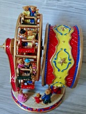 Spieluhr mit Musik--Riesenrad mit Bären--Spieldose f. Weihnachtsdorf-Jahrmarkt *