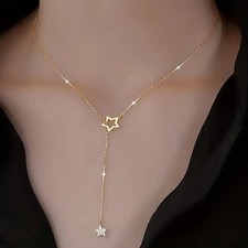 Goldene Y-förmige Halskette