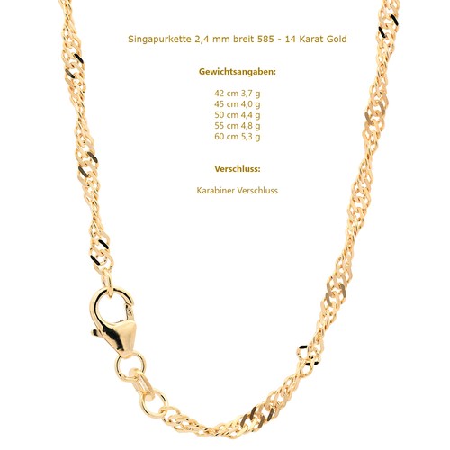 Edle goldkette singapurkette - edle,