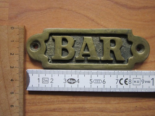 Bar messingschild türschild - bar,
