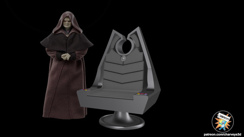 Palpatines büro stuhl diorama - palpatines,
