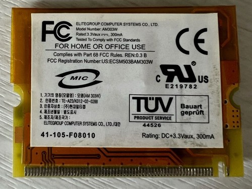 Elitegroup modem am303w - modem, laptop
