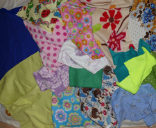 Stoffe Stoffpaket Handarbeitsstoffe Fleece Kuschelfleece Fleecestoffe Rest Nähen