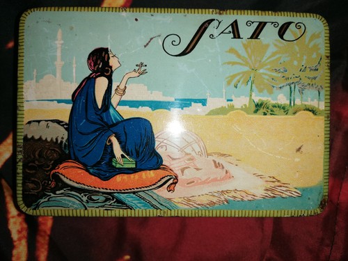 Antike blechdose sato 100 - blechdose, er