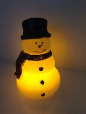 Beleuchteter Schneemann 15 cm