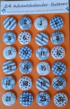 24 Zahlen-Button aus Blech