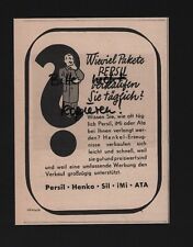 DÜSSELDORF, Werbung 1939, Henkel Cie. AG Persil Henko Sil iMi ATA