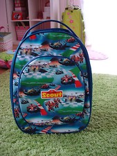 SCOUT TROLLEY ROLLEN KOFFER RACE RENNWAGEN CARS RENNAUTO Tasche blau Jungs TOP!!