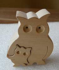 Holz Eulen Mutter&Kind 5,5x5x2