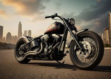 Motorrad Kunstdruck Biker