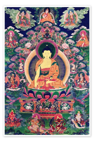 Poster buddha shakyamuni mit - poster,