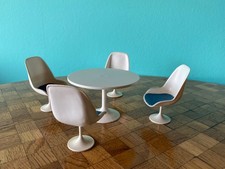 Tisch Stuhl  Crailsheimer 60er Puppenhaus Puppenstube 1:12 dollhouse table chair