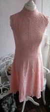 ASHLEY BROOKE Traum Kleid Gr. 36 Pastellfarben Pfirsich tailliert Spitze wNEU