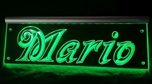 Mario led namensschild oder - namensschild,