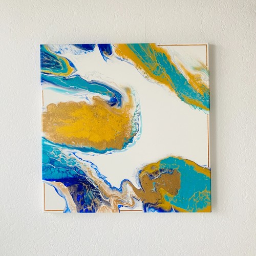 Acryl pouring auf leinwand - acryl,