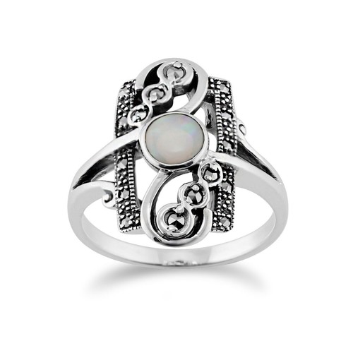 Jugendstil stil runder opal - jugendstil, &
