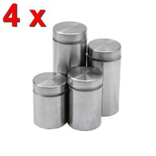 Spiegelbefestigung Spiegelhalter Glashalter  4x Ø19mm Edelstahl