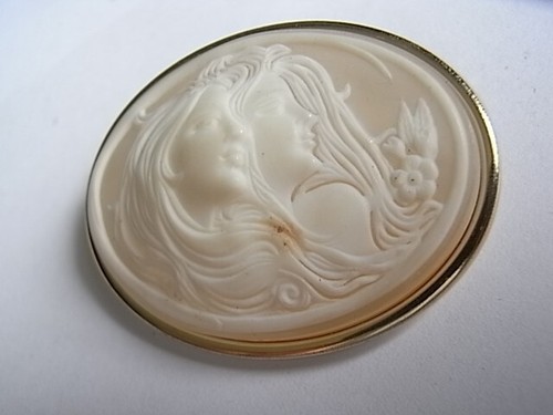 Vintage brosche kamee - brosche,