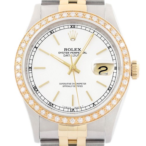 Rolex datejust weiß 18k - rolex,