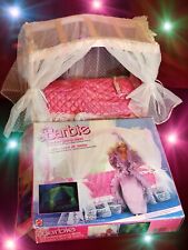 Altes Barbie Dream Glow Bett Himmelbett  Zauberglanz Bett Bed + OVP 1985 Mattel 