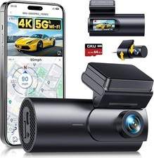 GKU D600 Dashcam Auto Vorne Hinten App 4K/2,5K Wifi Dash Cam inkl. 64GB SD Karte
