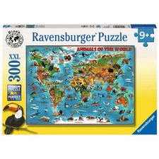 Ravensburger Tiere der Welt XXL 300-teiliges Puzzle - Kinder Wildlife Karte