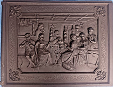 Antike Gusseisen Ofenplatte