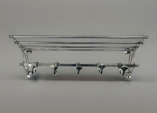 Alu Wandgarderobe Bauhaus mit Hutablage Art Deco Stahlrohr Vintage ca. 82 cm