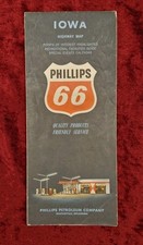 1962 USA Strassenkarte IOWA