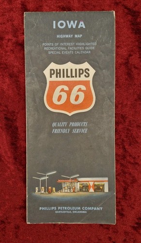 1962 usa strassenkarte iowa - usa,
