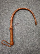Echtes Rindsleder Top Leder 31" lang Bullwhip echt hellbraun versaut Auspeitscher geizige Peitsche