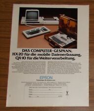 Seltene Werbung EPSON HX-20 Hand-Held-Computer QX-20 Bürocomputer 1983