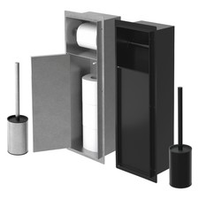 WC-Modul Unterputz Edelstahl Einbauschrank befliesbar 200x600 mm mit Stauraum