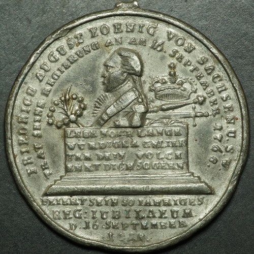 Sachsen zinnguss medaille - sachsen:, zinnguss-medaille