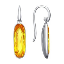 Ohrringe mit Kristalle von Swarovski 925 Sterlingsilber Gelb Neu Eliteschmuck