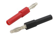 ✅ 2 x Bananenbuchse 2mm auf 4mm Rot Schwarz Adapter Bananenstecker Audio Hifi ✅