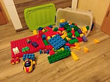 Maxi Bloc/Jumbo Baustein Kiste Spiel  Kiste mit Deckel auf Rollen und Baublock