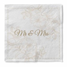 Serviette "Mr & Mrs (Blume)"