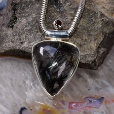 Turmalinquarz Anhänger, 925er