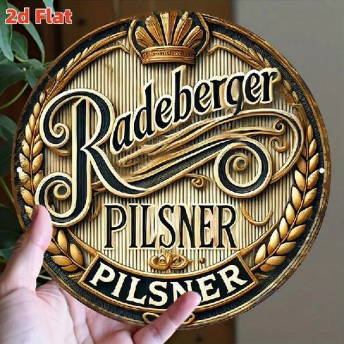 Blechschild rund radeberger - blechschild,