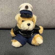 Plüsch Polizei Teddy Bär GdP Gewerkschaft Lederjacke Plüschtier Stofftier  14 cm