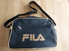 Fila Tasche Messenger Umhängetasche  Schwarz Gold Top Zustand 