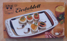 Eiertablett Eierteller Serviertablett für 8  halbe Eier - Metall, 30x17,5cm
