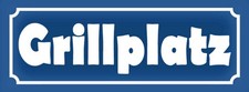 Holzschild 10x27 cm Grillplatz